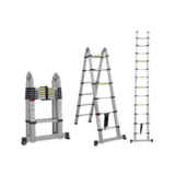 Escalera Telescópica de Aluminio Tipo Tijera de 1.9 + 1.9 Metros de Altura