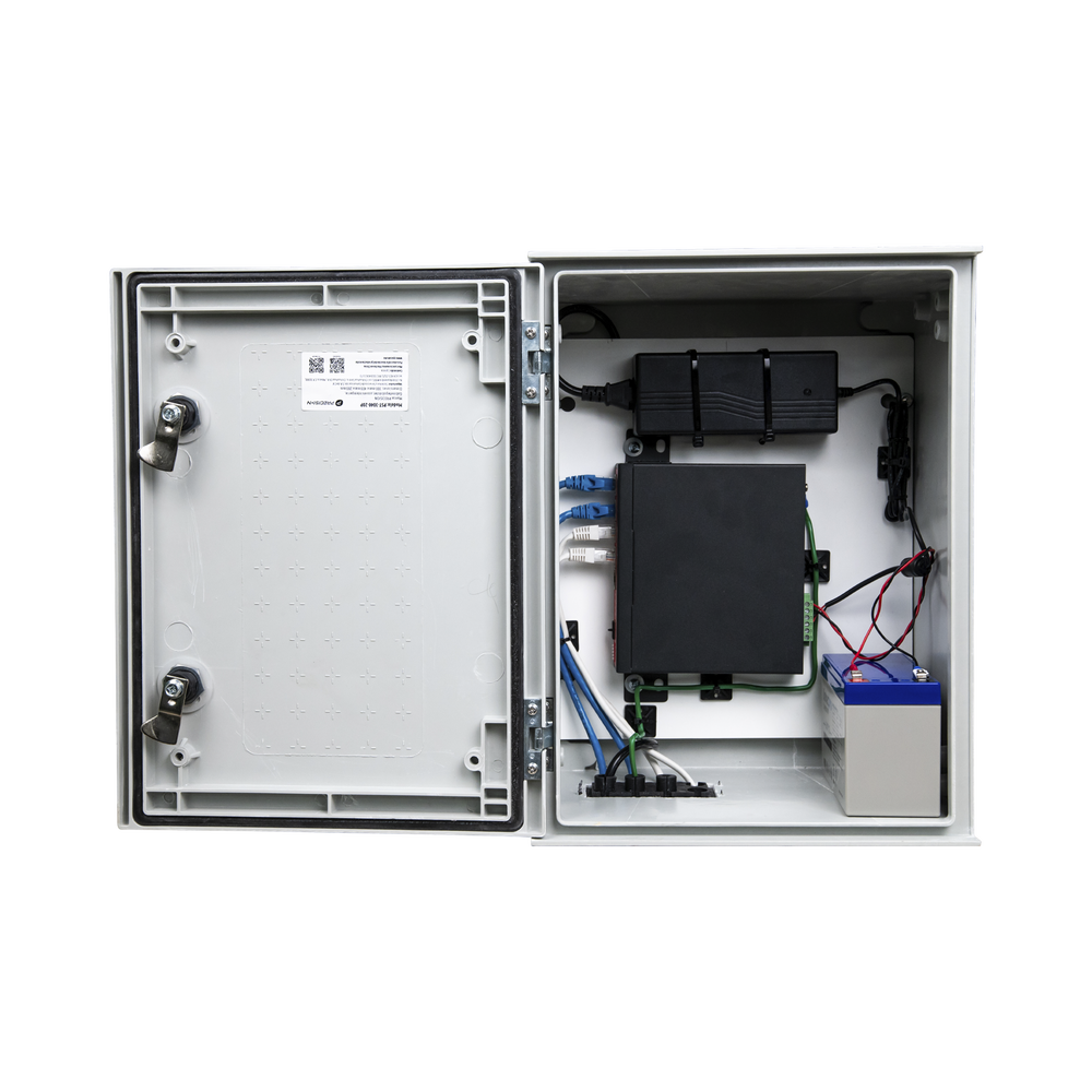 KIT de Gabinete de Poliéster (300 x 400 x 200 mm) + Controlador de Carga con Switch PoE (5) + Batería de 12V 7Ah - Image 5