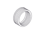 Reducción Bushing Aluminio de 1" a 3/4" / Con Recubrimiento de Uretano Purpura.
