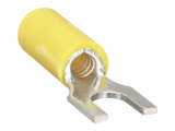 Terminal tipo horquilla ( espada ) aislada / 12 - 10 AWG / Amarillo / Paquete de 25 piezas.