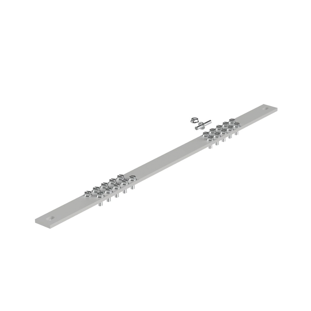 Barra de Conexión a Tierra, Para Rack de 19", Con 20 Orificios Para Conexión Rápida de Equipos, Incluye 20 Tornillos # 12-24 x 1/2" Instalados - Image 3