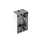 Caja Rectangular de 3/4"/ 3 Bocas/ Con Recubrimiento  exterior de PVC e interior Purpura.