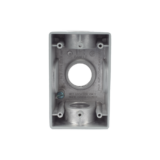 Caja Condulet FS de 1" (25.4 mm ) con tres bocas una arriba y una atrás a prueba de intemperie.