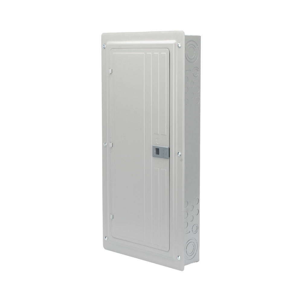 Centro de carga trifásico 3 Fases, 4 Hilos para interruptores QP, de 24 polos - 42 circuitos, 120/240vca, Barras de aluminio 200 Amp, Nema 1, uso interior. Incluye tapa.