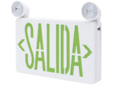 Letrero de Emergencia LED DUAL de SALIDA con Luz de Emergencia/Montaje Universal (pared, lateral o Techo)/Batería de Respaldo Incluida