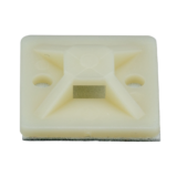 Montaje-Sujetador Adhesivo STRONGHOLD de 4 Vías de 3/4" x 3/4" x 1/4", Color Natural,  Nylon 6.6 Retardante de Llamas V-2, Paquete de 100pz