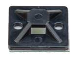 Montaje-Sujetador Adhesivo STRONGHOLD de 4 Vías de 1" x 1" x 1/4", Color Negro,  Nylon 6.6 Retardante de Llamas V-2, Paquete de 100pz