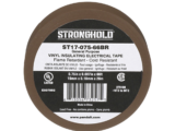Cinta Eléctrica STRONGHOLD para Aislar, de PVC, Uso General Reparación y Mantenimiento, Grosor de 0.18mm (7 mil), Ancho de 19mm, y 20.12m de Largo, Color Café