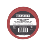 Cinta Eléctrica STRONGHOLD para Aislar, de PVC, Uso General Reparación y Mantenimiento, Grosor de 0.18mm (7 mil), Ancho de 19mm, y 20.12m de Largo, Color Rojo