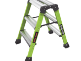 Escalera Plegable 2 Peldaños de Fibra de Vidrio / Tamaño 66 cm ( 2' 2").