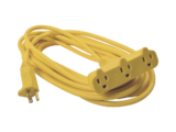 Extensión Eléctrica Tipo Abanico Uso Rudo 8 metros/ 127 V CA - 10 A Máximo / Color Amarilla.