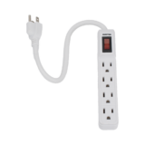 Multicontacto con cable 30 cm. 4 tomas 127 Vca línea, tierra, neutro 15 A max.