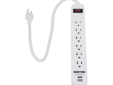 Multicontacto con 6 contactos aterrizados y 2 puertos usb.
