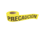 Cinta para barricada "PRECAUCION" de 100 m y ancho de 3".