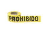 Cinta para barricada "PROHIBIDO EL PASO" de 100 m y ancho de 3".