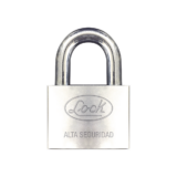 Candado de hierro alta seguridad con llave de disco/ Acabado Cromado/ Llaves Abloy/ Medida de Horquilla 38 mm.