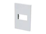 Placa de policarbonato con base de acero para 1 módulo 1/3 color blanco.