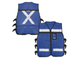 Chaleco Reflejante con 6 Bolsas Externas / 6 Broches ajustables / Talla Grande.
