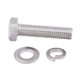 Tornillo M8 x 1.25 mm con arandela plana y arandela elástica para baterías de 12 V de 90-250 Ah
