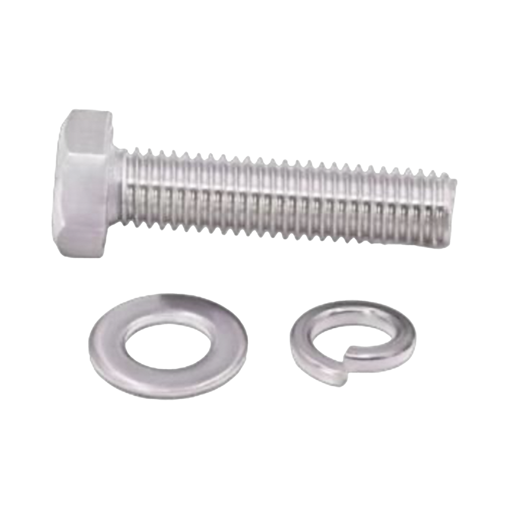 Tornillo M8 x 1.25 mm con arandela plana y arandela elástica para baterías de 12 V de 90-250 Ah
