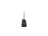 Grapa reforzada para cable redondo de 7mm con clavo de 1" color negro (100pzs) (3103-00301)