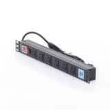 Tomacorriente Horizontal (PDU) de 6 contactos (NEMA 5-15R) + 2 USB para instalación en Rack de 19″, 1UR, 125 Vca/ 15 A (THE0040091001001)