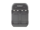 Cargador rápido de 2 compartimientos para baterías Ni-MH; Aplicable en baterías de 9 V /color negro