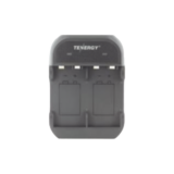 Cargador rápido de 2 compartimientos para baterías Ni-MH; Aplicable en baterías de 9 V /color negro