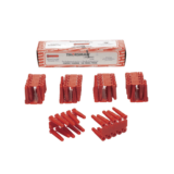Taquete de 1/4  plástico paquete de 100 piezas para fijar objetos con tornillo en muros y techos de concreto o superficies sólidas, compatible con tornillo TH10X de 10 x 1 1/2″  (1103-03100)