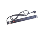 Protector de 120 Vca con 8 contactos de alimentación en color negro para aplicaciones en Rack