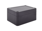 Gabinete Plástico Negro para Exterior (IP65) de 100 x 68 x 50 mm Cierre por Tornillos.
