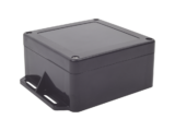 Gabinete Plástico Negro para Exterior (IP65) de 120 x 120 x 60 mm Cierre por Tornillos.