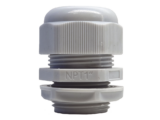Conector Plástico Blanco Tipo Glándula para Rosca NPT 1"