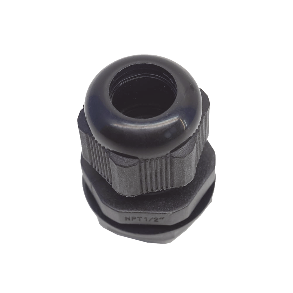 Conector Plástico Negro Tipo Glándula para Rosca NPT 1/2" - Image 2
