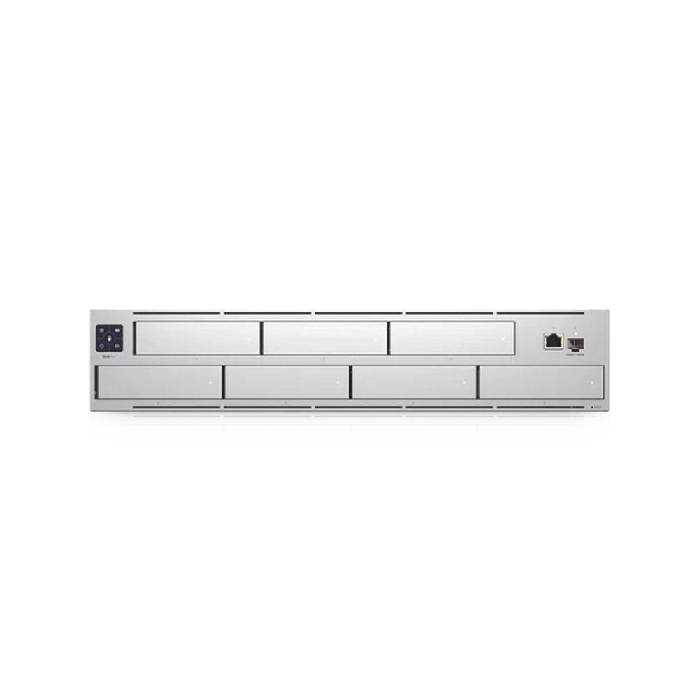 NVR PRO UniFi Protect, con bahía para 7 discos duros, almacena hasta 20 cámaras 4k o 60 cámaras 1080p, pantalla táctil
