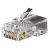 Conectores modulares de datos RJ45/CAT5e, paquete de 100 unidades.