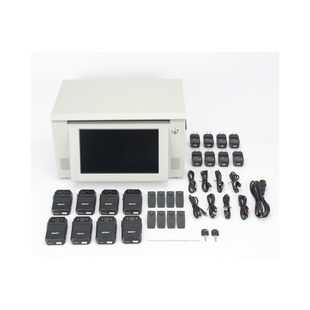 Kit de descarga simultanea para Bodycam | Estación de descarga XMRA8R3 | 8 X Bodycam XMRR3 - Image 4