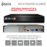 DVR Pentahibrido de 4 canales 2 MP (AHD/TVI/CVI/CVBS) + 2 CH-IP hasta 2 MP (Via red), Dynamic Hybrid, HDD 8 TB, H.265
