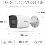 [ColorVu 3.0 + MD 3.0] Bala IP 2 Megapixel / Lente 2.8 mm / 30 mts IR + 30 mts Luz Blanca / Micrófono Integrado / ACUSENSE Lite / Exterior IP67 / WDR 120 dB / PoE / Micro SD