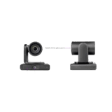 Cámara PTZ 4K Dual | Microsoft Teams Certified | 12x Zoom Óptico + Lente Panorámico 119° | Triple Micrófono Array | AI Auto-Framing | Speaker Tracking | Smart Gallery | PoE+ | USB 3.0
