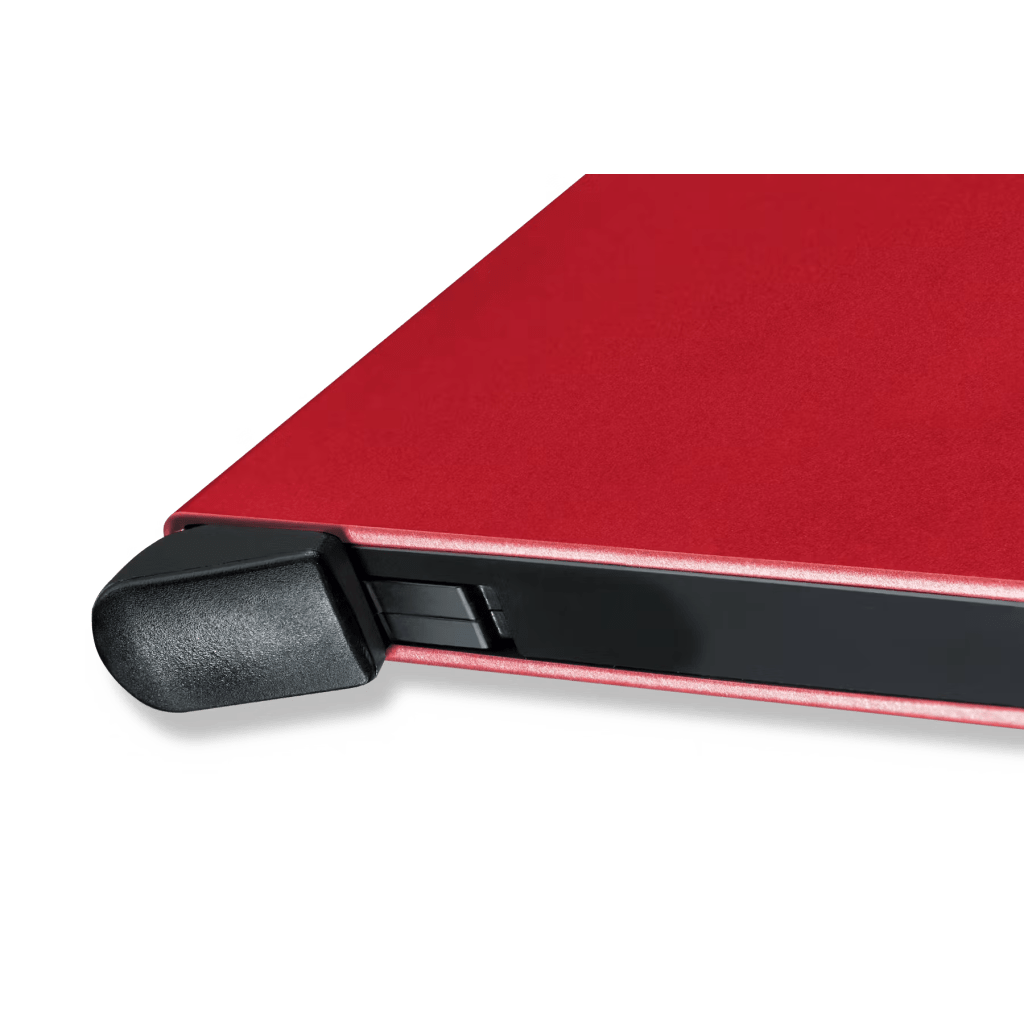 Tarjetero / Almacenamiento Seguro 4-6 Tarjetas / Aluminio Duradero / Protección RFID / Sistema Deslizamiento Patentado / Color Rojo. - Image 13