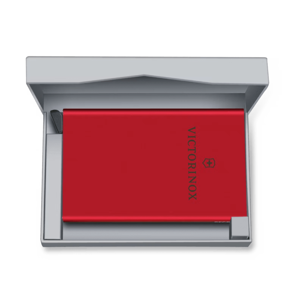 Tarjetero / Almacenamiento Seguro 4-6 Tarjetas / Aluminio Duradero / Protección RFID / Sistema Deslizamiento Patentado / Color Rojo. - Image 15