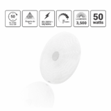 Lámpara de Techo LED / 40W / 3000 Lúmenes / 3 Temperaturas de Color (2700K-6500K) / IP20 Interior / Vida Útil 50,000 Horas / Material Aluminio y PC / Base Sobreponer