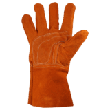 Guantes de Carnaza Largo/ Refuerzo en Palma / Resistente a Abrasión y Temperaturas Moderadas.