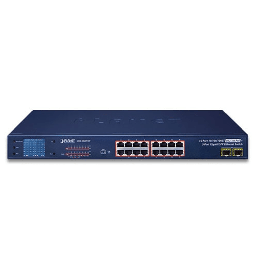 Switch No Administrable PoE+ Extender, Aislamiento VLAN de 16 Puertos Gigabit +, 2 Combo TP/SFP y Pantalla - Image 2