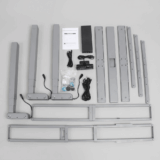 Base de Escritorio Motorizado Profesional Tipo L (3 Columnas) / Altura Ajustable 60-125cm / Estructura Estable / Funcionamiento Suave / 4 Preset de Posiciones / Color Gris / Soporta hasta 150Kg de carga