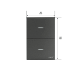 Placa con2 Interruptores Escalera  10 A 127 V  60 Hz.