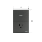Placa con Interruptor Sencillo y 1 Toma  Corriente 10 -15 A 127 V  60 Hz.