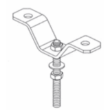 Clip U para fijar barra roscada de  1/2″ (13 mm).