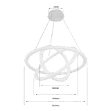 Lámpara De Techo LED 150W / Flujo Luminoso 12 000 Lm / Longitud de Cable Ajustable / Acabado Blanco / IP20 / Luz Blanca 6500K – Neutra 4000K – Cálida 2700K / Vida Útil 50 000 h / Interior